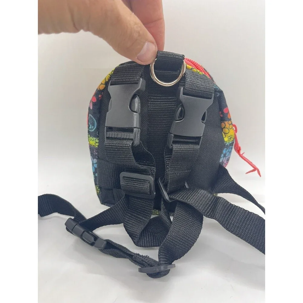 Justice Good Vibes Dog Harness Backpack XS/S Holds Dispenses Waste Bags